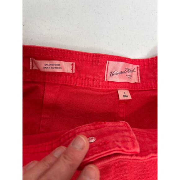 Universal Thread High-Rise Sailor Denim Shorts Sz 6 Red NWT - Picture 4 of 6